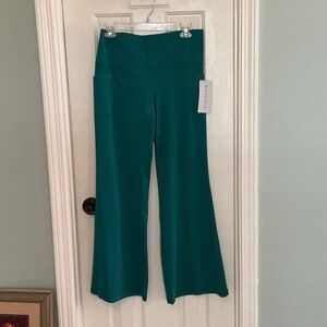 Athleta Teal Wide-Leg Pull-On Pants
